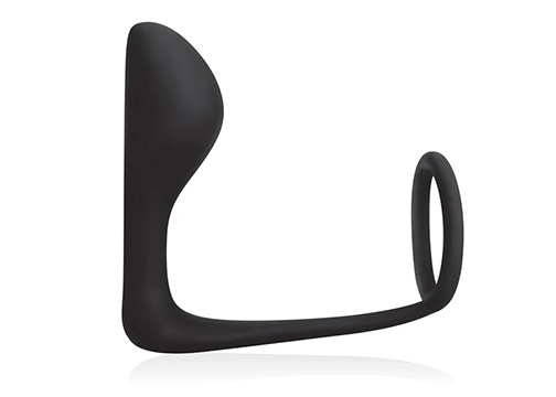 Silicone Cock Ring With Prostate Pleasure Plug 