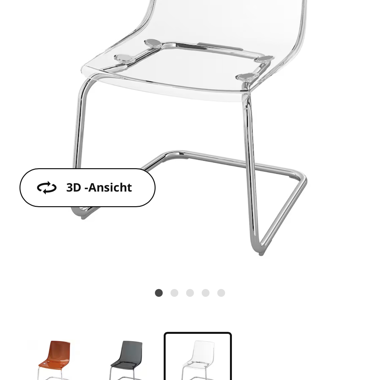 2 x transparente Stühle