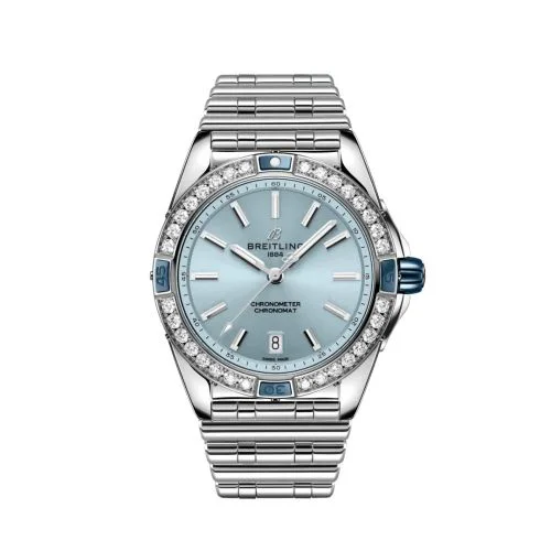 Super Chronomat 38 Stainless Steel / Ice Blue / Rouleaux