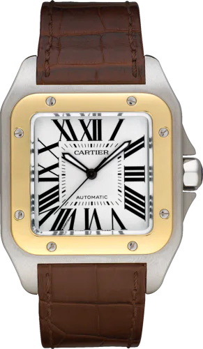 Santos 100 41.3  Stainless Steel / Yellow Gold