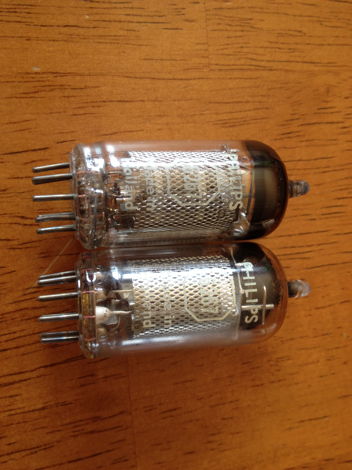 Philips holland EF86 / 6267 D getter matched tubes pair...