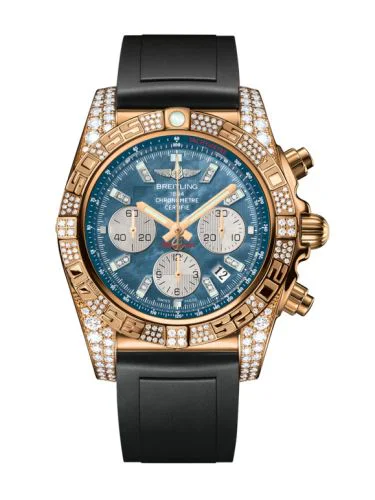 Chronomat 44 Rose Gold Diamondworks / Black Pearl Diamond / Rubber