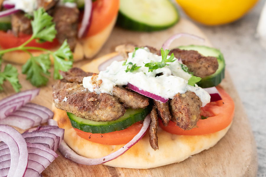 keto gyro with tzatziki