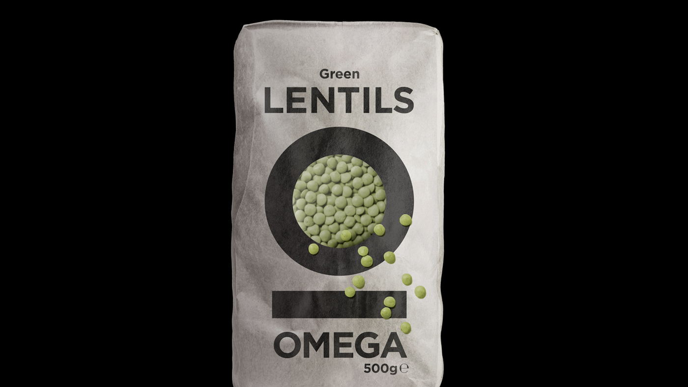 Don’t Miss Omega’s Simple Yet Effective Rice And Legume Packaging