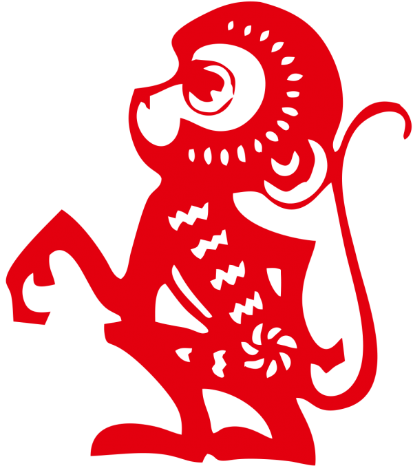 Огненная обезьяна — векторное изображение