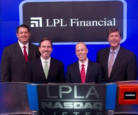 John Hyland [third from left] has long had his destiny tied with LPL. This photo was taken in 2011 at Nasdaq bell ringing.