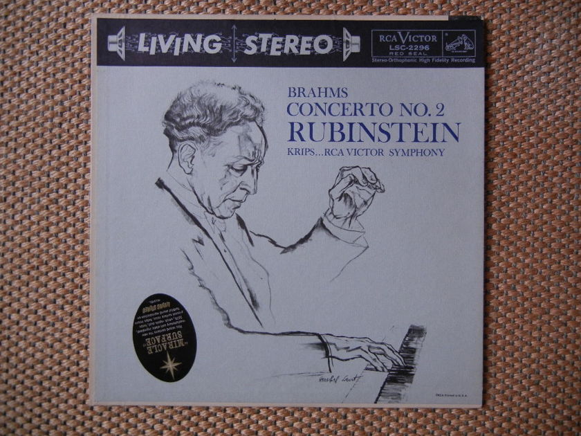Brahms - Concerto No./2 Rubinstein, Pianist RCA Living Stereo LSC-2296 Shaded Dog