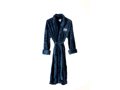 Navy blue microfleece robe
