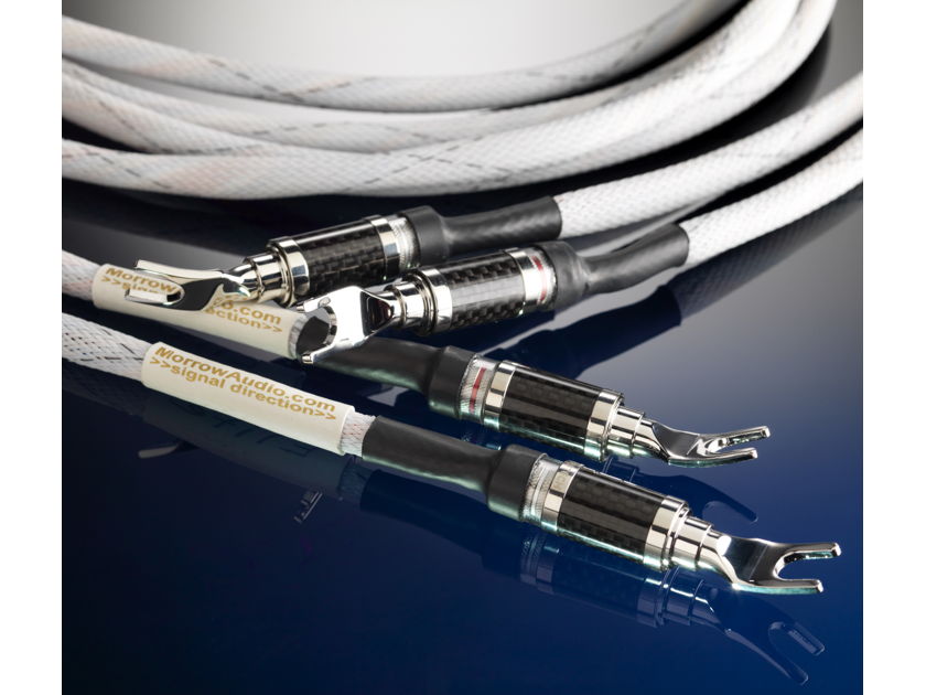 MORROW AUDIO ELITE GRAND REFERENCE SPEAKER CABLES.  60 day returns.  Visit www.morrowaudio.com A Sound Decision!