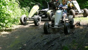 gokart team kinderevents waldwege und schlamm