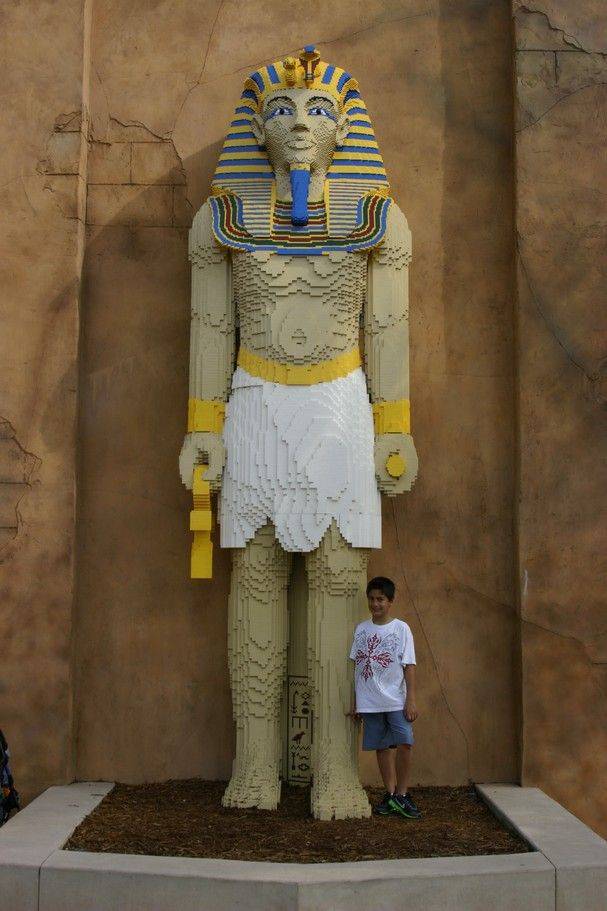 Giant LEGO Pharaoh Sculpture