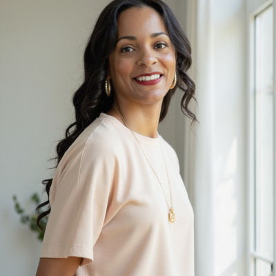 Photo generated by Secta Labs in style of Clean Influencer Portraits