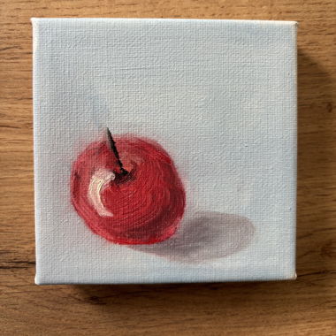 Tableau peinture à l’huile “Finalement pomme” 