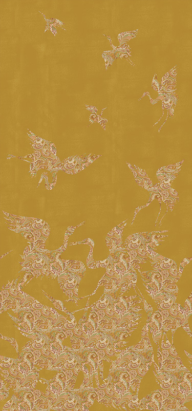 yellow beautiful heron wallpaper pattern image