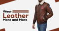 Get a Biker Look with a Brown Leather Jacket, Straight Denim and Buttoned Shirt