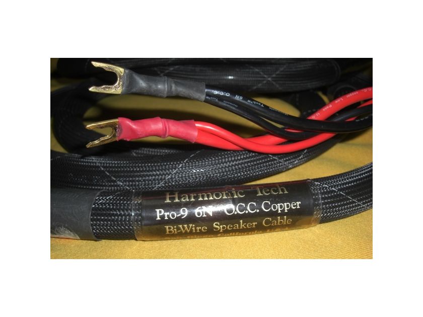 HARMONIC TECHNOLOGY PRO- 9 SPEAKER CABLES- *2.5 METER PAIR* W/SPADES