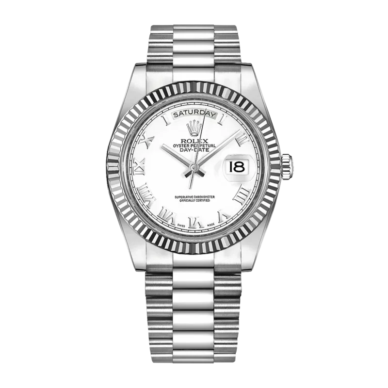 White Dial Roman Numerals 41 mm