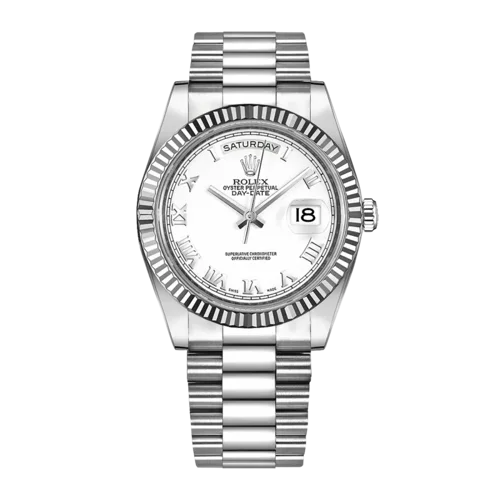 Rolex Day-Date II White Dial Roman Numerals 41 mm