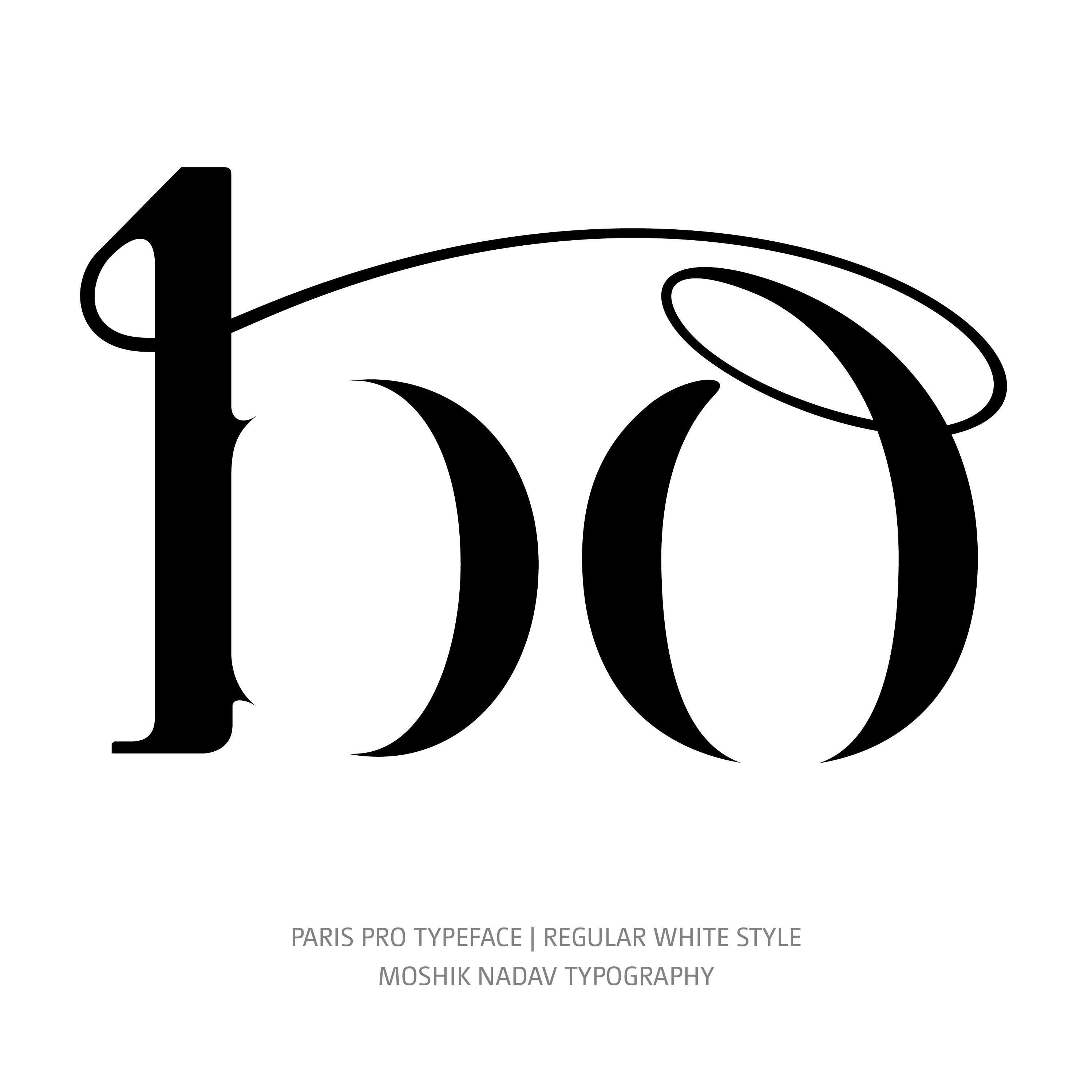 Paris Pro Typeface Regular White bo ligature