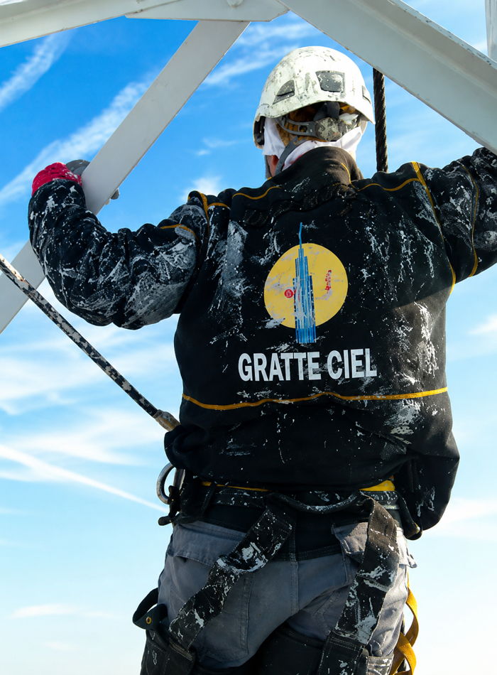 Cordiste Gratte-Ciel en intervention