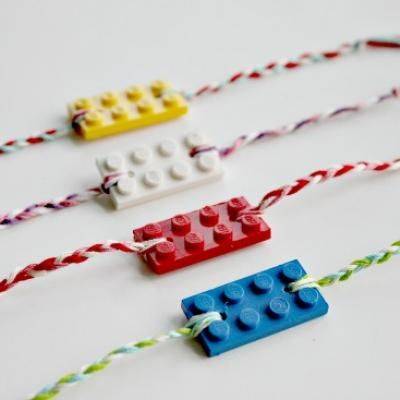 Easy DIY Lego Friendship Bracelets and Repurposed Lego Necklace