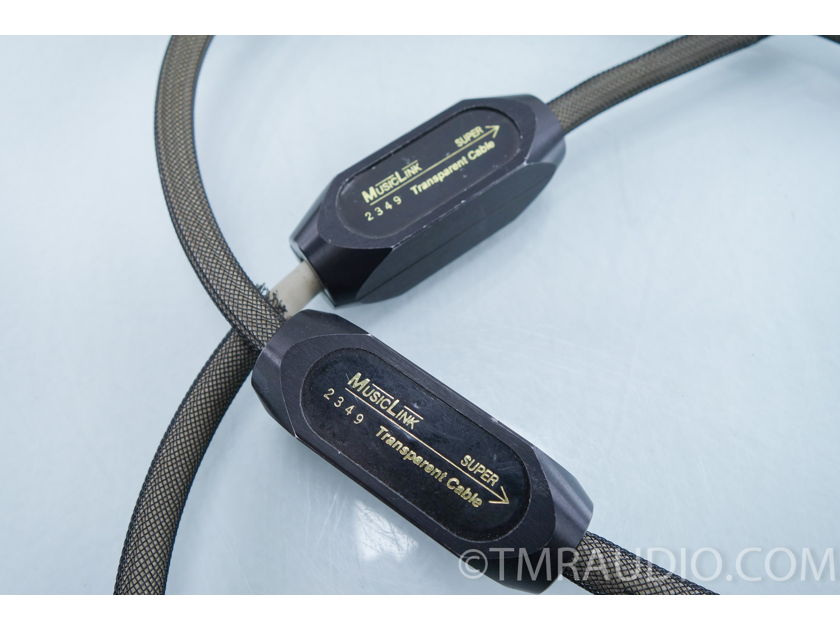 Transparent MusicLink Super RCA Cables; 1m Pair Interconnects (1304)