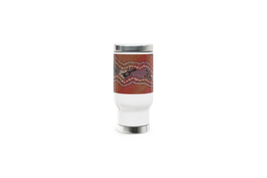 Abstract Art Stainless Steel Travel Mug, Spill-Resistant Coffee Cup