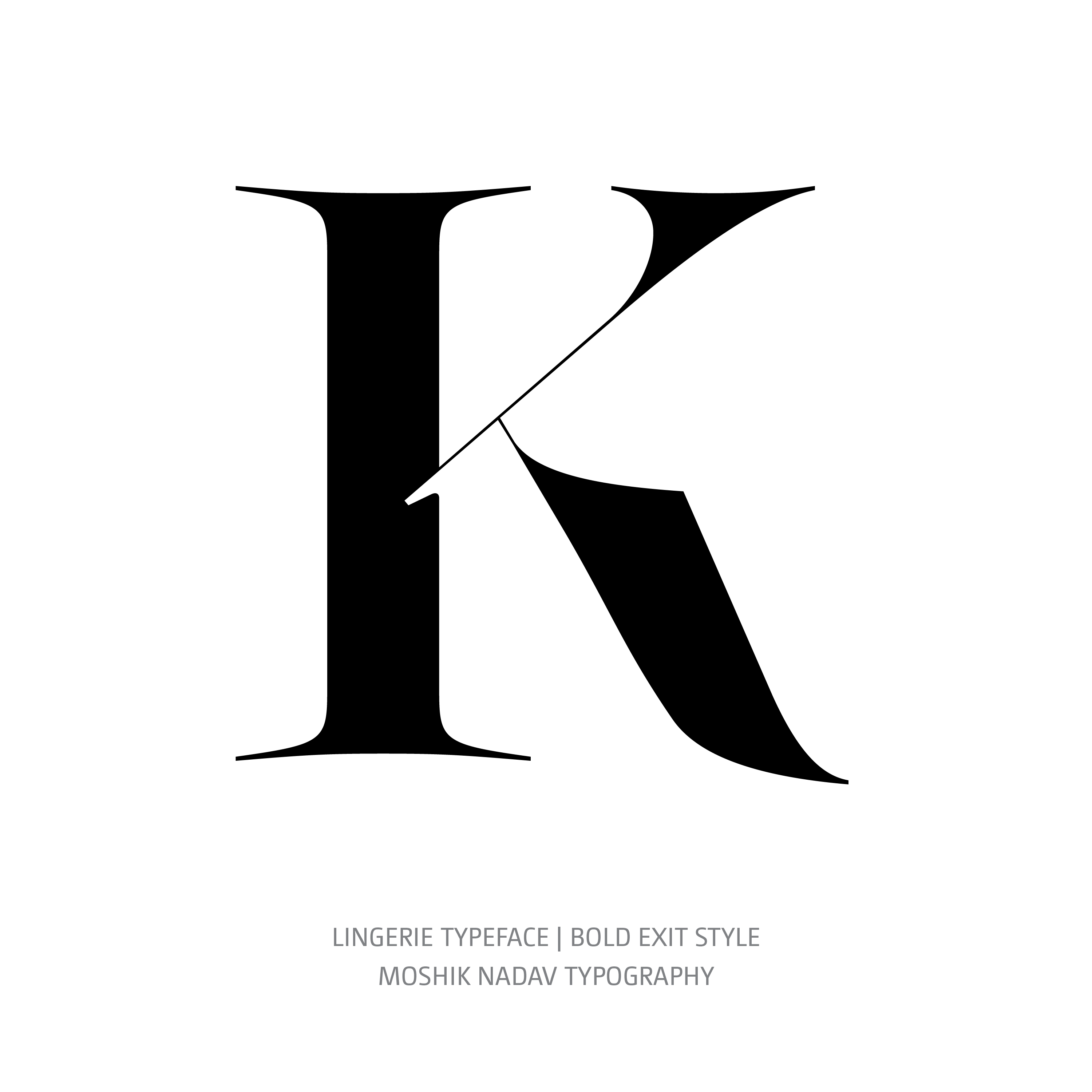 Lingerie Typeface Bold Exit K