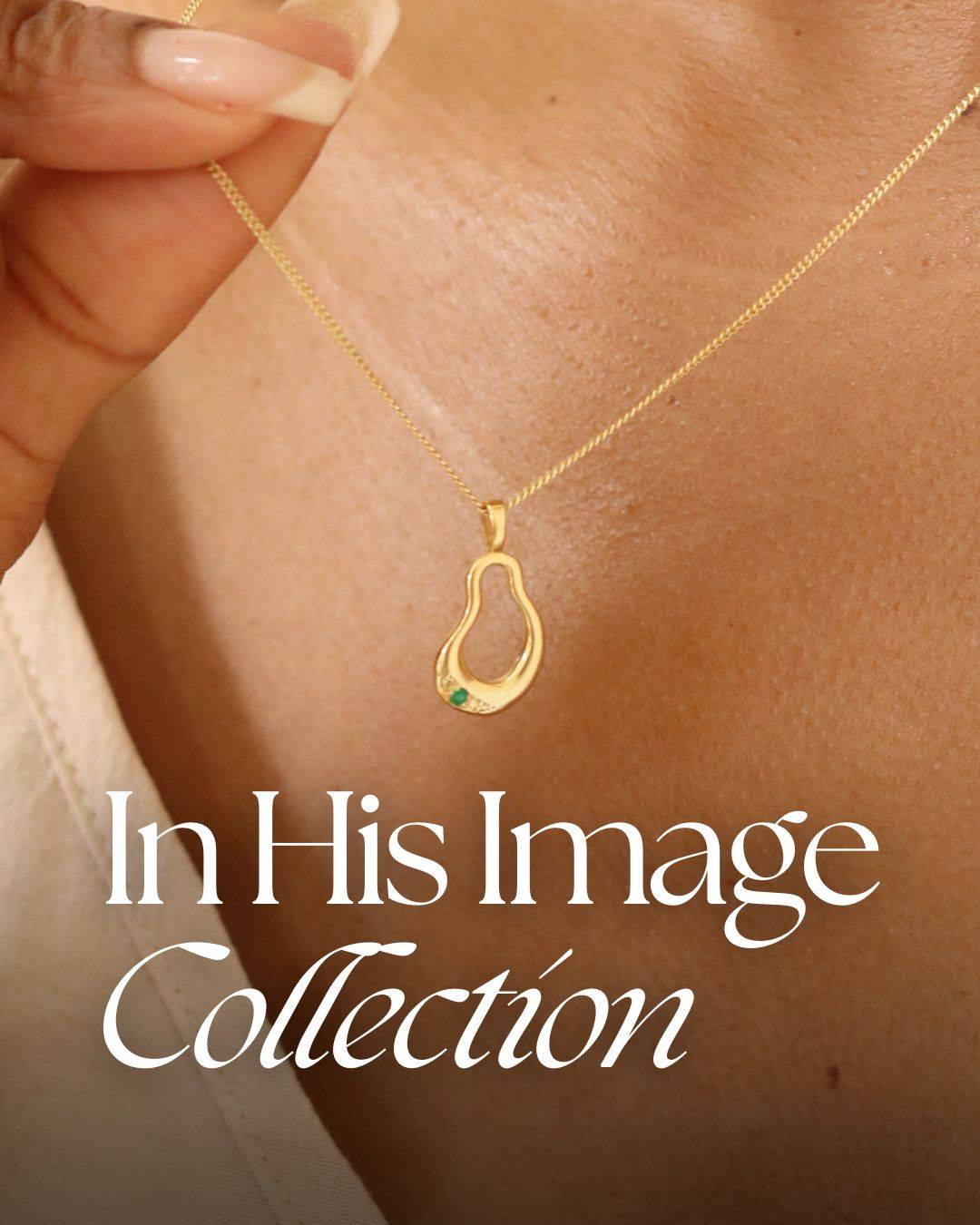 In His Image Birth Gemstone Collection for mother's with sterling silver and yellow gold necklaces