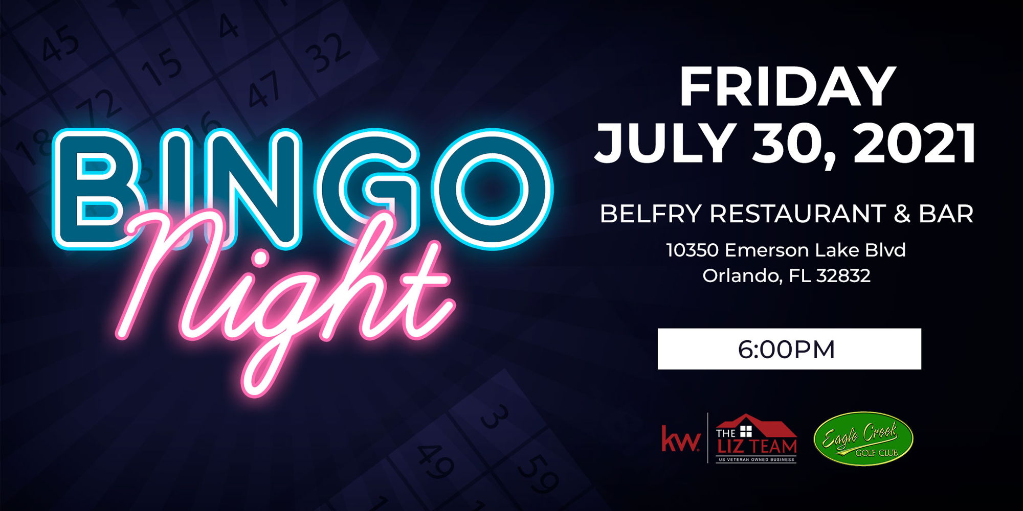 Bingo Night in LAKE NONA promotional image