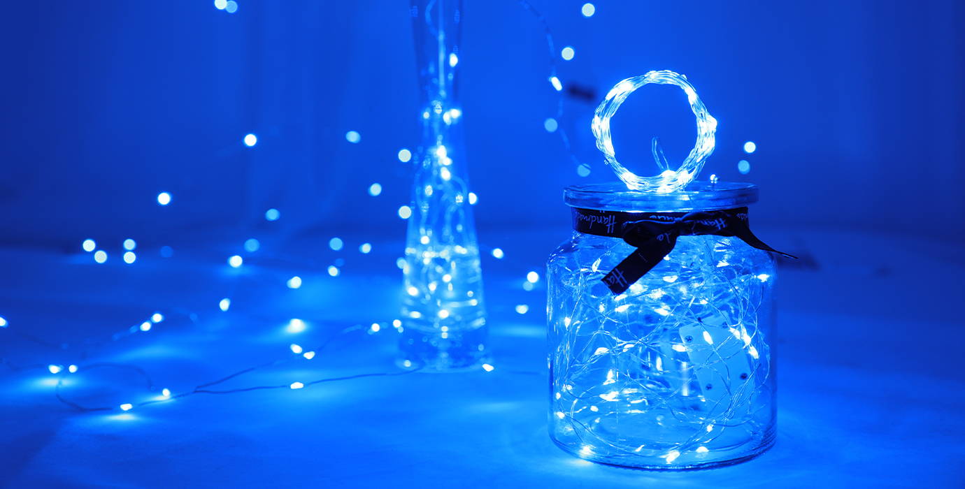 blue battery operated fairy light