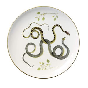 Serpentine Dinner Plate in Serpentines with Leaves