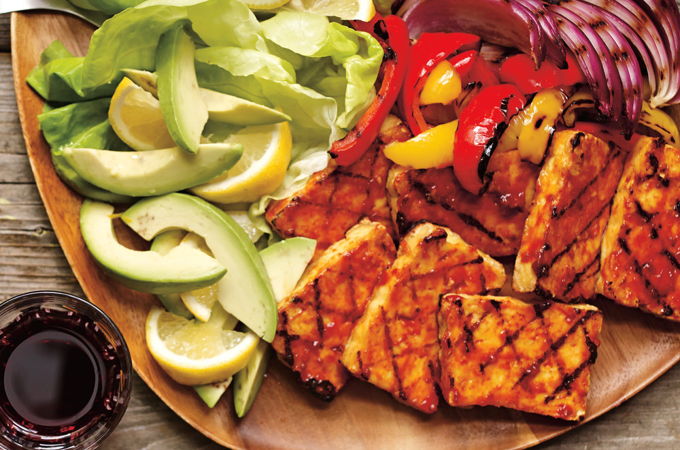 Grilled Tofu with Barbecue Sauce