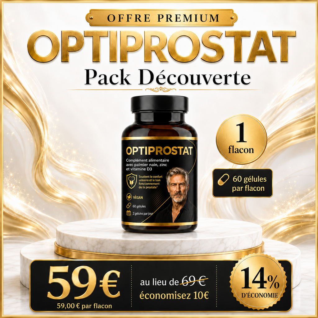 Image générée par IA : Pack Découverte - Complément alimentaire OPTIPROSTAT pour la prostate
