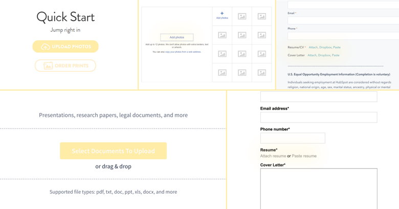 The different kinds of file uploaders. The various kinds of uploaders