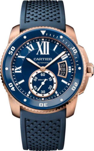 Calibre de Cartier Diver Pink Gold / Blue