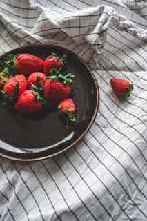 Strawberries on a plate Strawberries on a plate