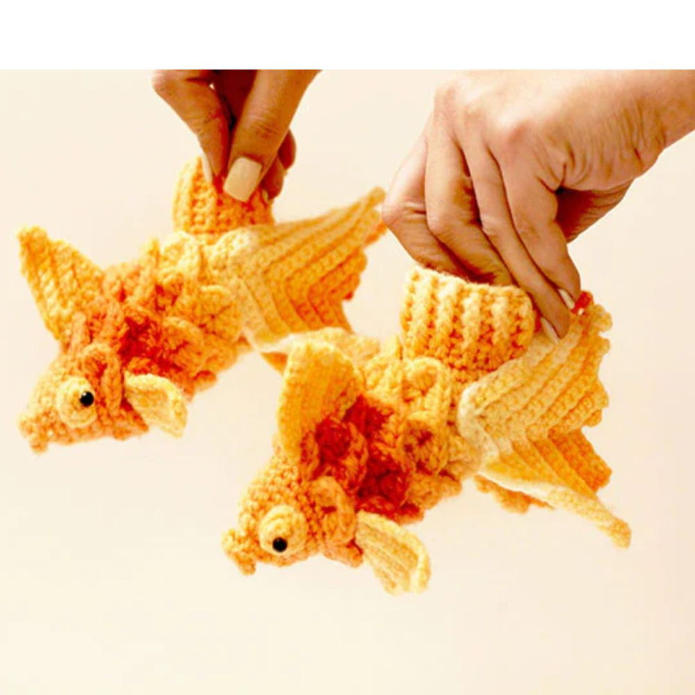 Crocodile Stitch Goldfish Booties (Baby Sizes)