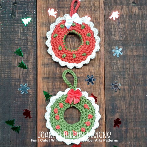 Christmas Tree Wreath Crochet Ornament