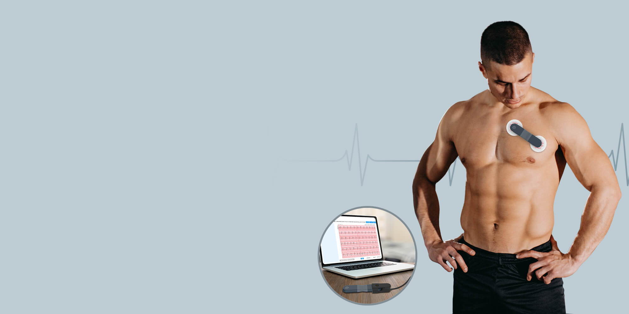 wearable ecg ekg monitor with ai analysis 24 hour ecg ekg holter monitoring at home wellue health