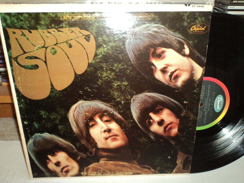 The Beatles Rubber Soul - Capitol ST 2442 rainbow colorband NM vinyl
