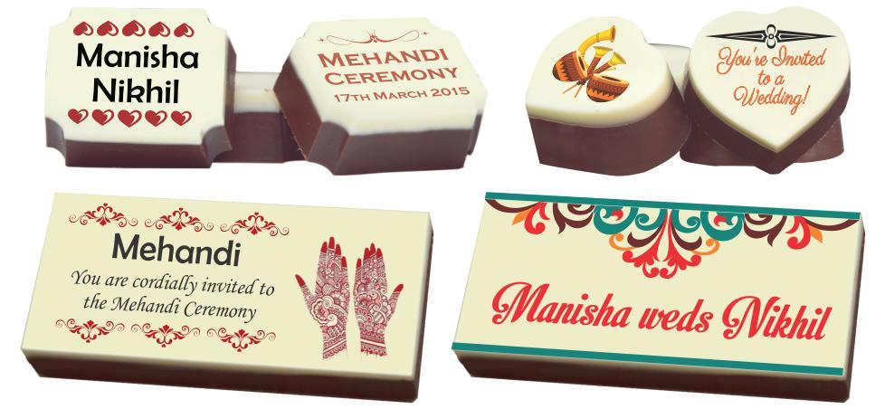 wedding invitation chocolates