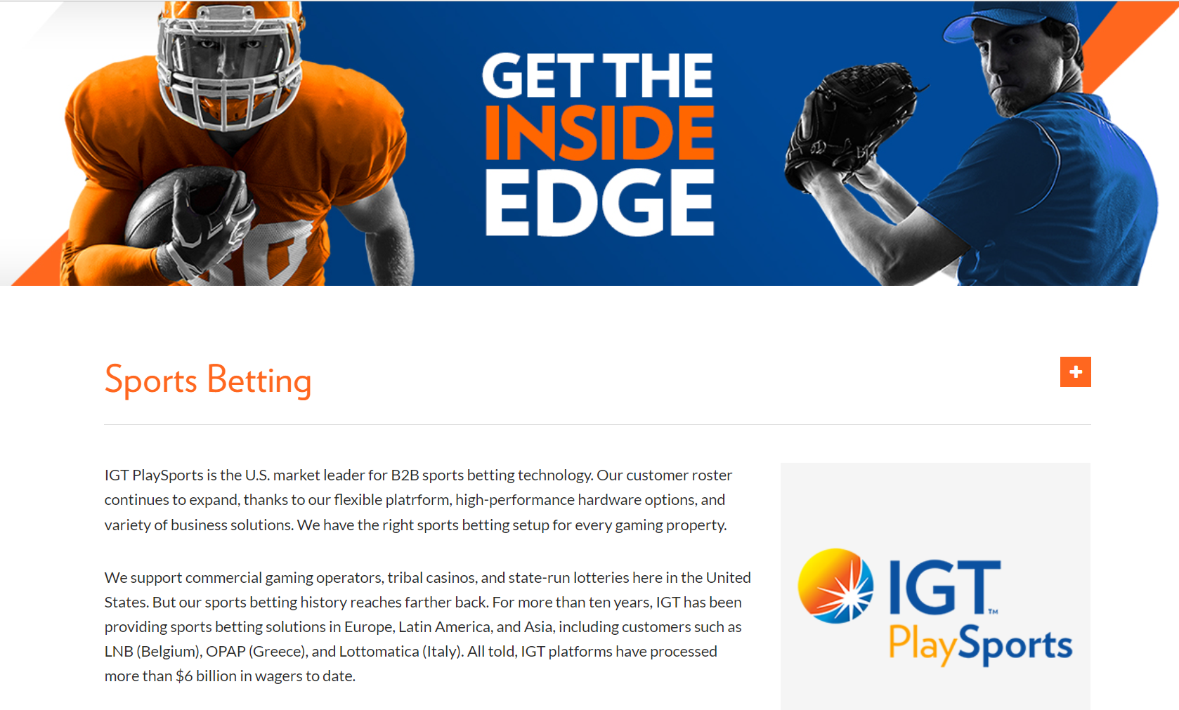 IGT product / service