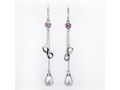 Earrings Pearl and Pink Tourmaline
