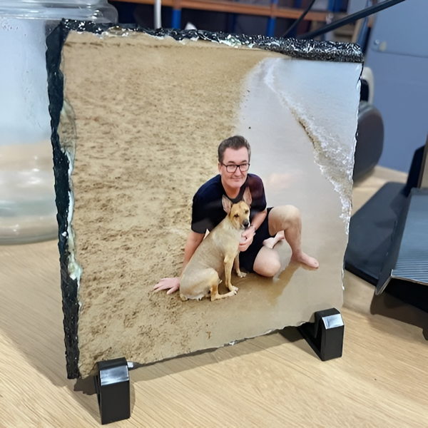 Pete's Pet Products - Personalised Slate Photo Frame - Image 3