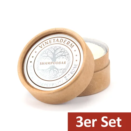 VINETADERM - Set Shampoobar mit Silber 3 x 50g