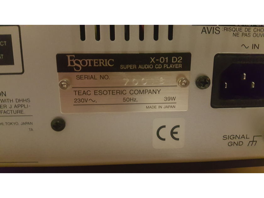 Esoteric X-01 D2 Reference CD SACD Player