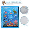 A Montessori Magic Reusable Book with sea animals theme on the front page. 