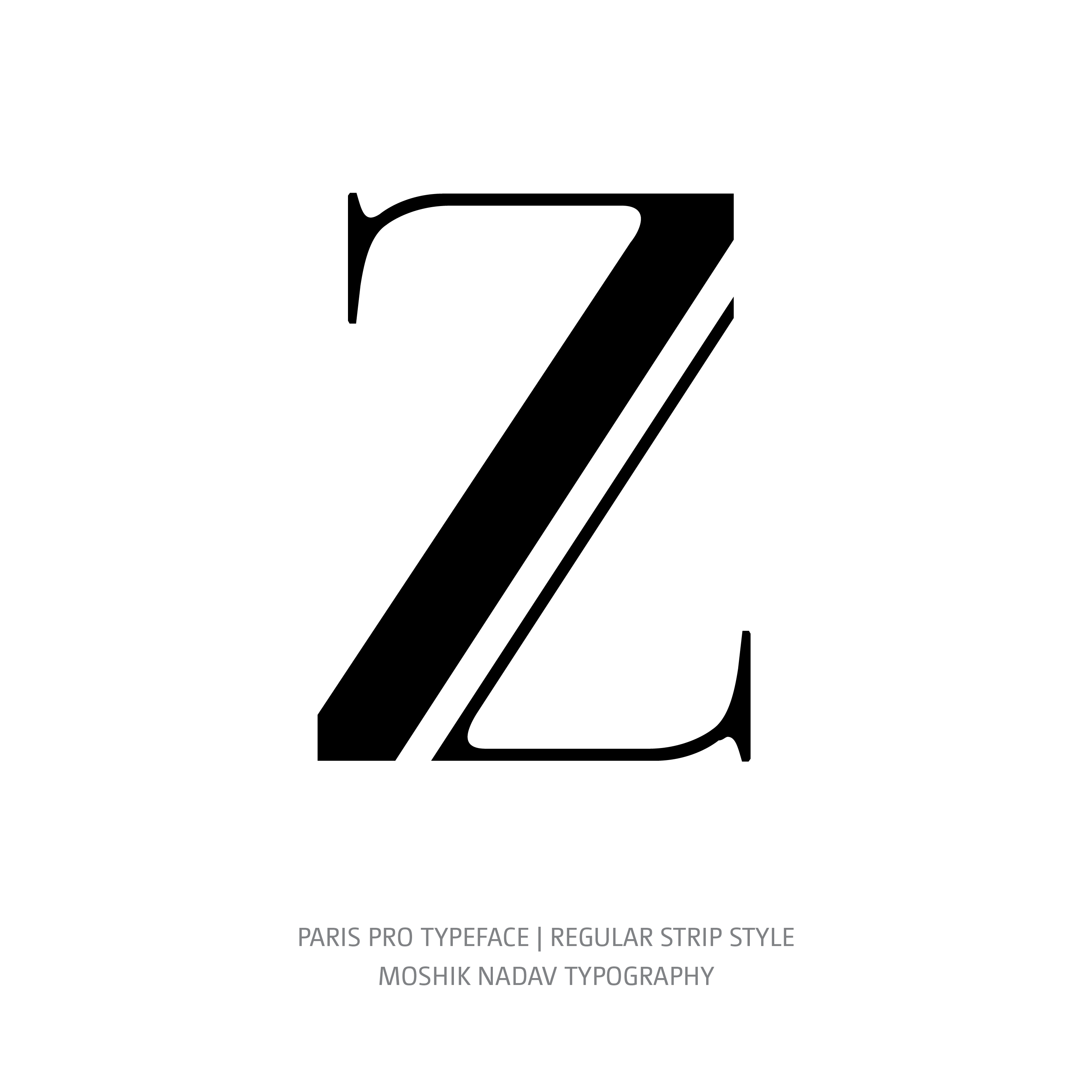 Paris Pro Typeface Regular Strip Z