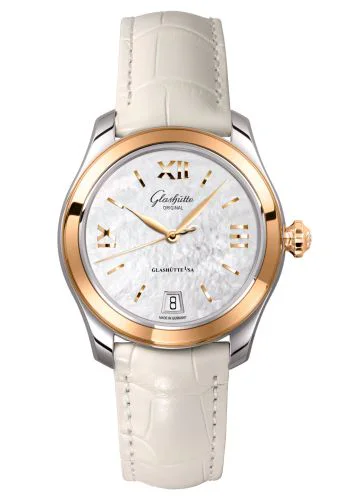 Lady Serenade Stainless Steel / Rose Gold / MOP / Alligator - Folding